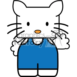 digi kitty cartoon cat vector svg cut file