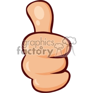 10686 Royalty Free RF Clipart Cartoon Hand Giving Thumbs Up Gesture Vector Illustration