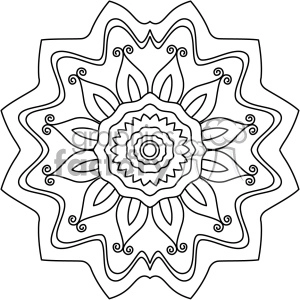mandala geometric vector design 016