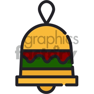 christmas bell vector icon