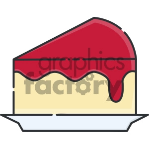 slice of cheesecake vector art