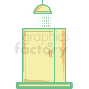 shower flat vector icon