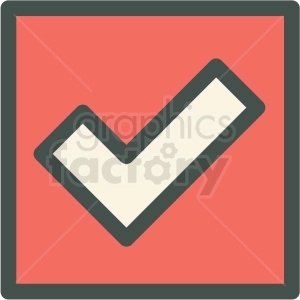 red box checkmark chat vector icon
