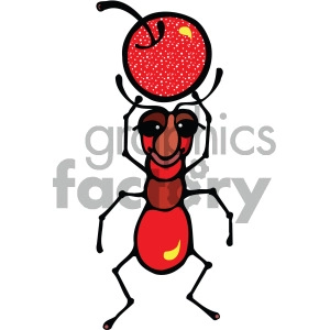 red cartoon ant clipart