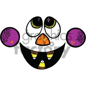 scary funny face vector art