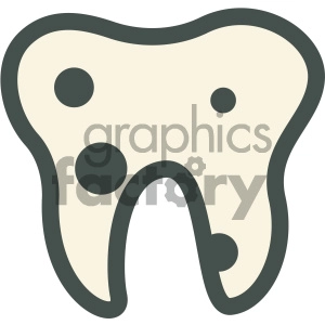 cavities tooth decay dental vector flat icon designs