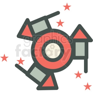 spinning firework for guy fawkes day vector icon image