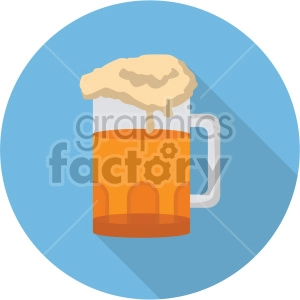 beer glass on blue background