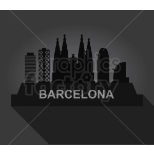 barcelona label vector design on dark background