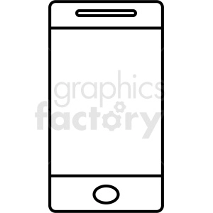 smartphone outline vector design no background