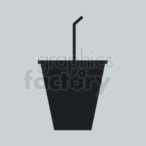 soda cup with straw on light background