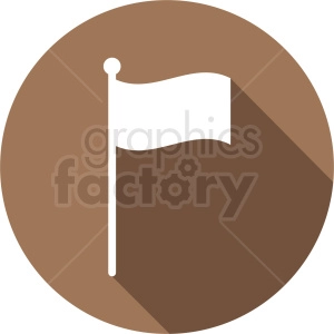flag icon on circle brown background
