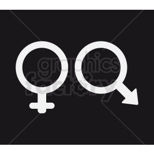 gender symbol on black background