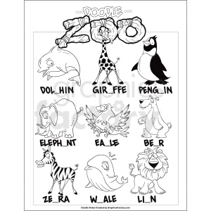 doodle zoo game printable page