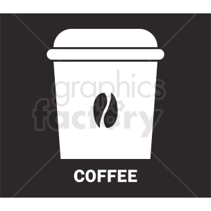 coffee travel cup on dark background vector