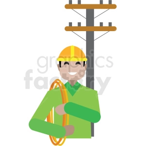 electrician flat icon vector icon
