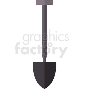 gray shovel vector no background