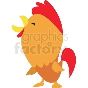 baby cartoon rooster vector clipart