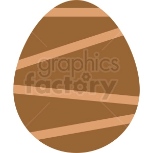 brown easter egg vector clipart