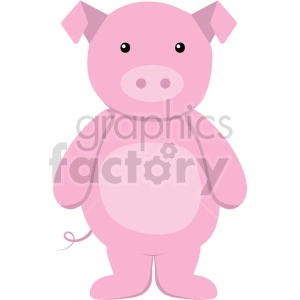 cartoon pig vector clipart