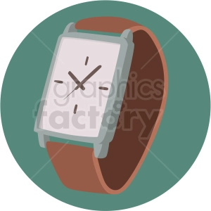 wrist watch on circle background