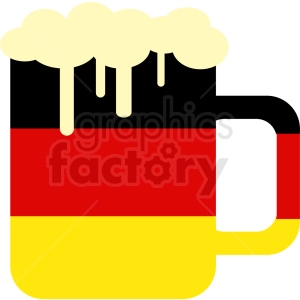 Oktoberfest beer mug with Germany flag