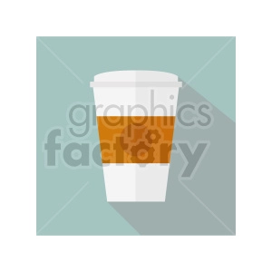 coffee cup on square background vector clipart 01