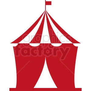 red cartoon circus tent vector clipart