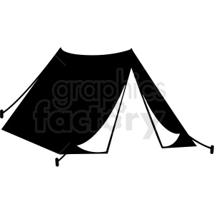 black and white tent vector clipart