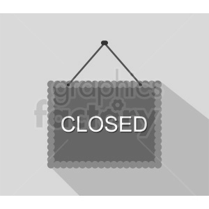 closed sign vector