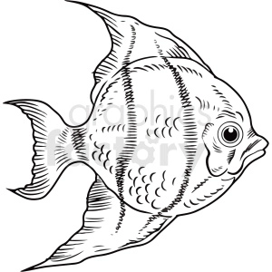fish pond clipart black and white fish