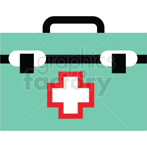 medical bag flat vector icon