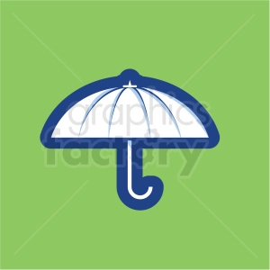 umbrella vector icon on green background