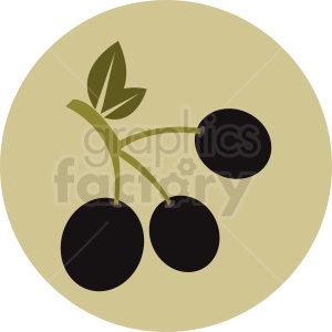 olives on a branch vector icon