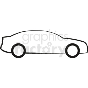 car outline vector clipart