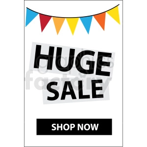 huge sale shop now icon vector clipart