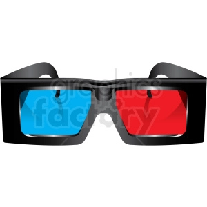 3d glasses vector clipart