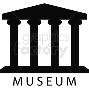 museum vector clipart template
