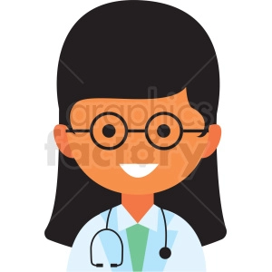 female doctor icon vector clipart