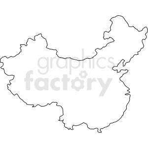 China vector outline