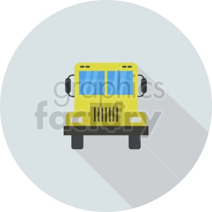 school bus vector icon graphic clipart 1