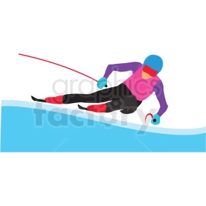 olympic snow skiing vector clipart