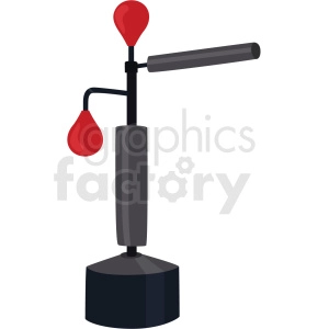 standing focus punching bag vector clipart