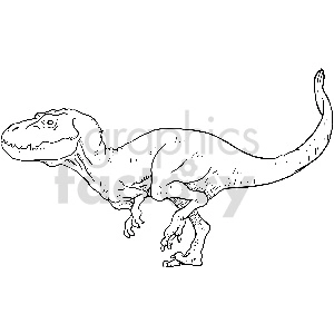 black and white tyrannosaurus dinosaur vector clipart