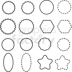 shapes panel overlay template vector clipart