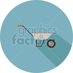 wheelbarrow vector icon graphic clipart circle background
