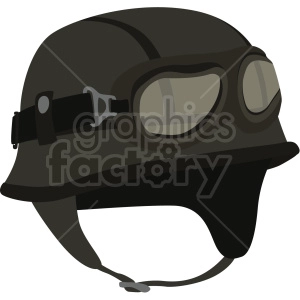The clipart image shows an aviator helmet, which is a type of headgear worn by pilots to protect their head and face during flight. This image represents the concept of safety, particularly in regards to protecting oneself from potential hazards while engaged in activities such as flying.
