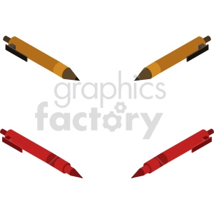 isometric pen vector icon clipart 2