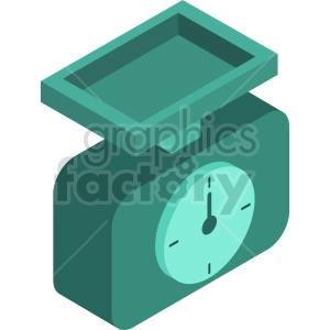 isometric food scale vector icon clipart 6