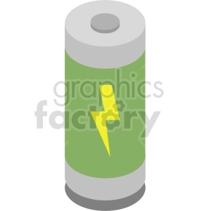 isometric battery vector icon clipart